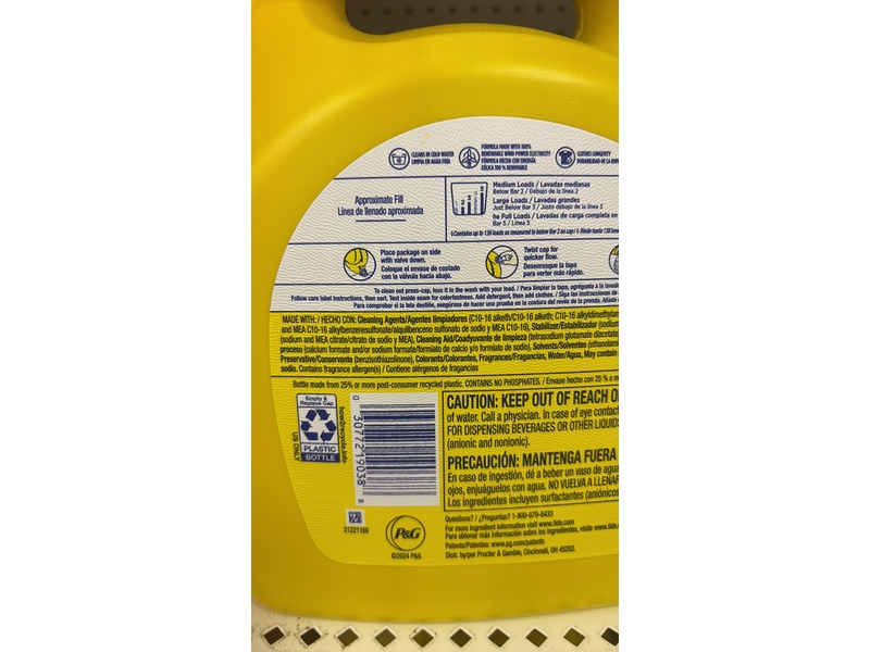 Tide Simply All In One Laundry Detergent, Refreshing Breeze, 138 Loads, 182 fl oz/5.38 L