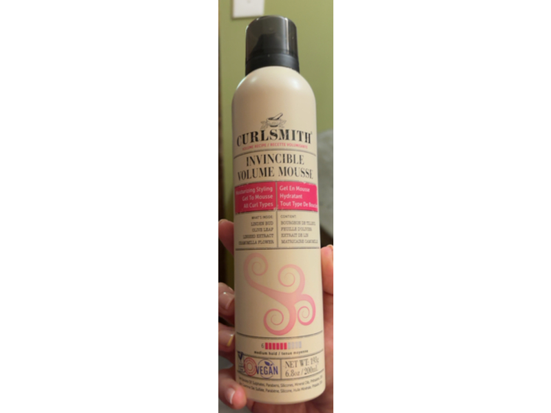 Curlsmith Invincible Volume Mousse, 6.8 oz/200 mL