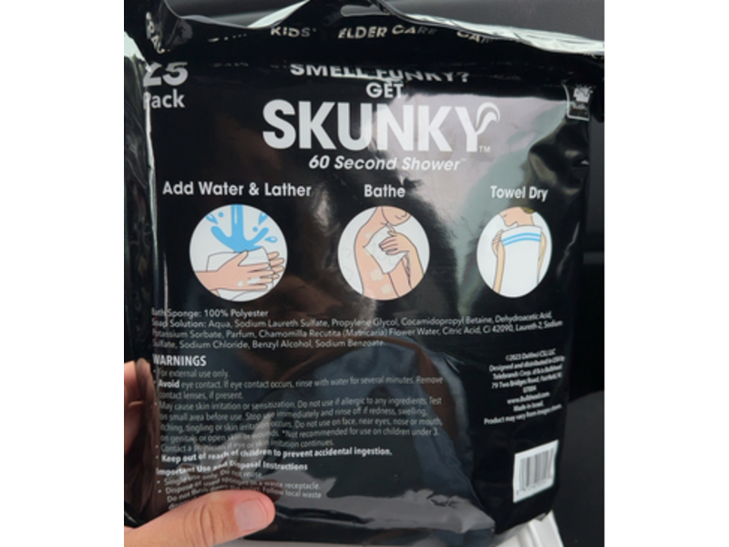 Skunky Bath Sponges, 25 Counts, Pack Of 2