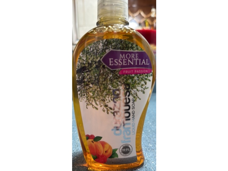 More Essential Fruit Passion Liquid Hand Soap, Durazno-Frambuesa, 450 mL