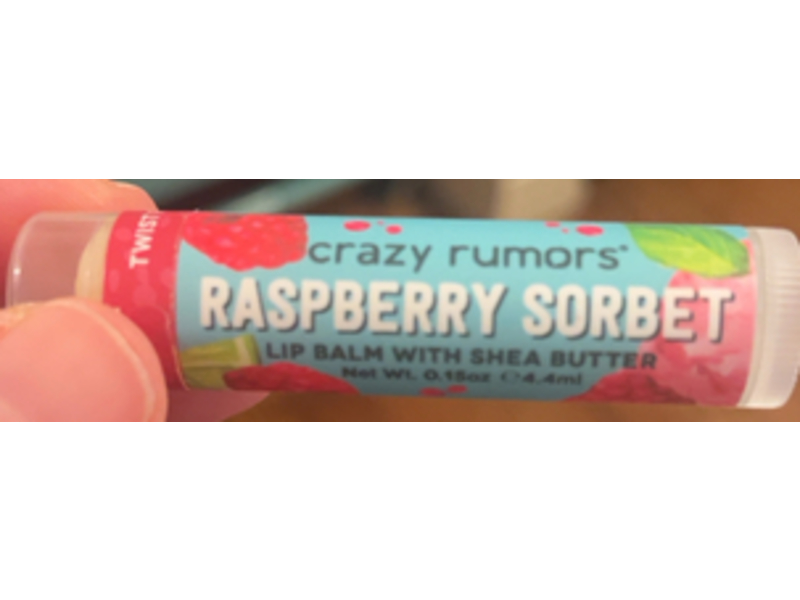 Crazy Rumors Lip Balm, Raspberry Sorbet, 0.15 oz/4.4 mL