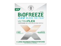 Biofreeze Ultraflex Pain Relieving Patch, Lidocaine 4%, 4 Count - thumbnail 1