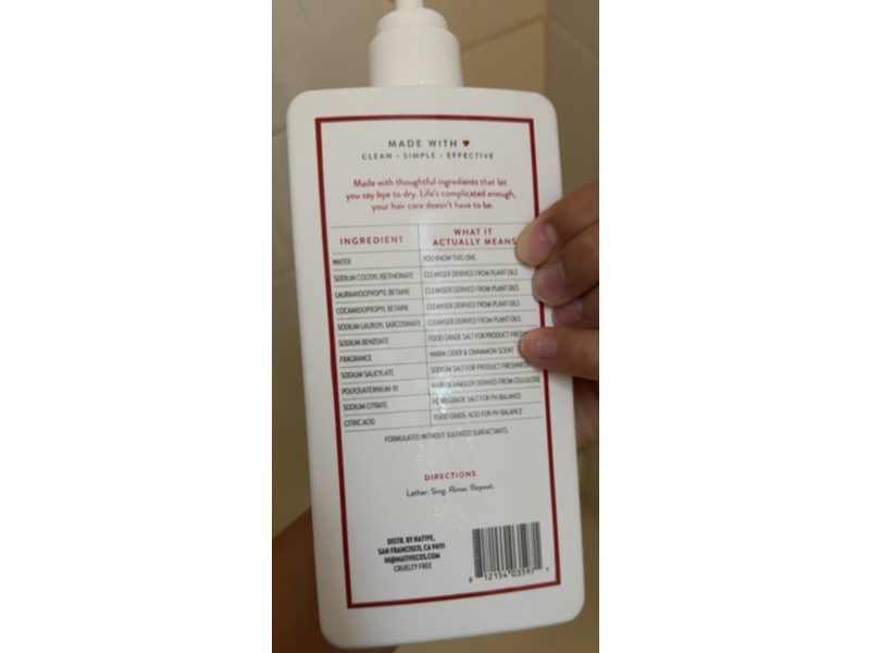 Native Moisturizing Shampoo, Warm Cidr & Cinnamon, 16.5 fl oz/487 mL