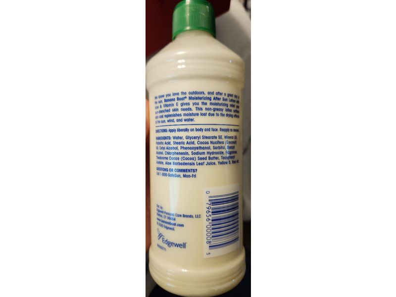 Banana Boat Moisturizing After Sun Lotion, Aloe & Vitamin E, 16 fl oz/473 mL, Pack Of 4