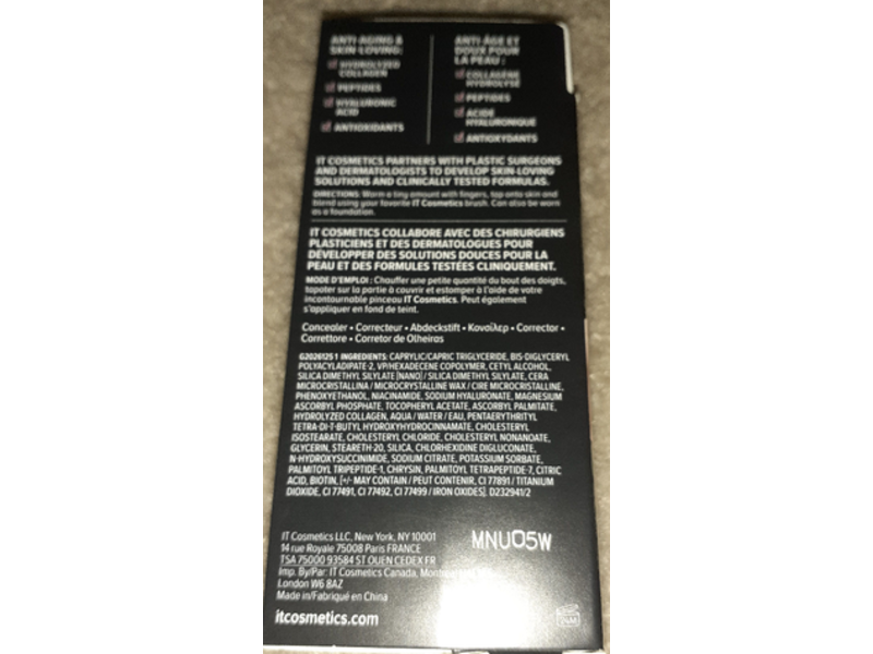 it Cosmetics Bye Bye Under Eye Full Coverage Anti-Aging Waterproof Concealer, 13.0 light natural, 0.11fl oz/3.25 mL