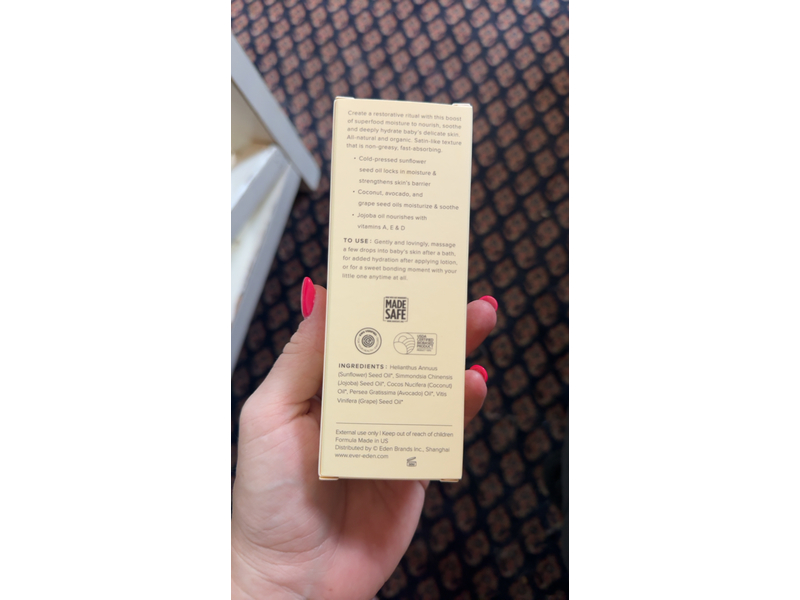 Evereden Soothing Baby Massage Oil, 4 fl oz/118 mL