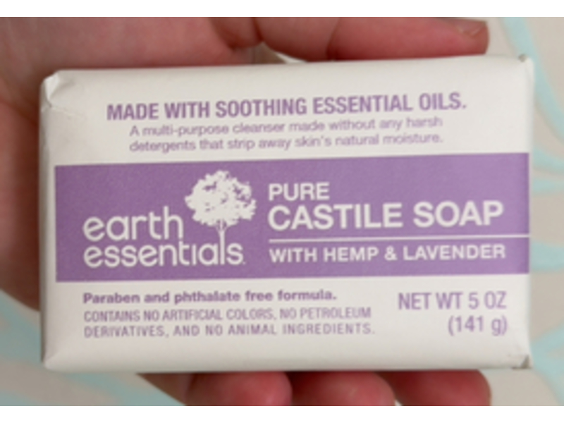 Earth Essentials Pure Castile Soap, Hemp & Lavender, 5 oz/141 g