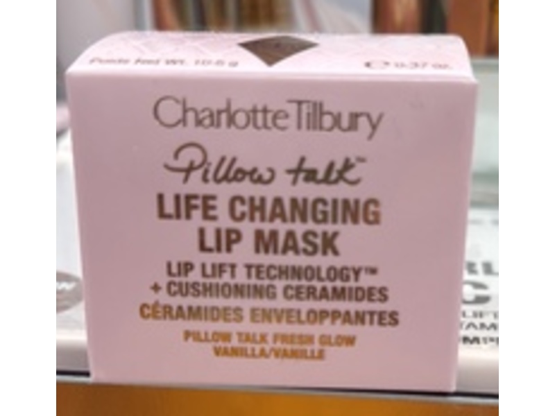 Charlotte Tilbury Pillow Talk Life Changing Lip Mask, Pillow Talk Fresh Glow - Vanilla, 0.37 oz/10.5 g