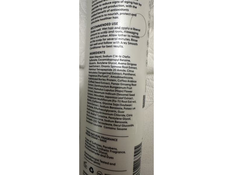 Arey Wash Shampoo, 8.45 fl oz/250 mL