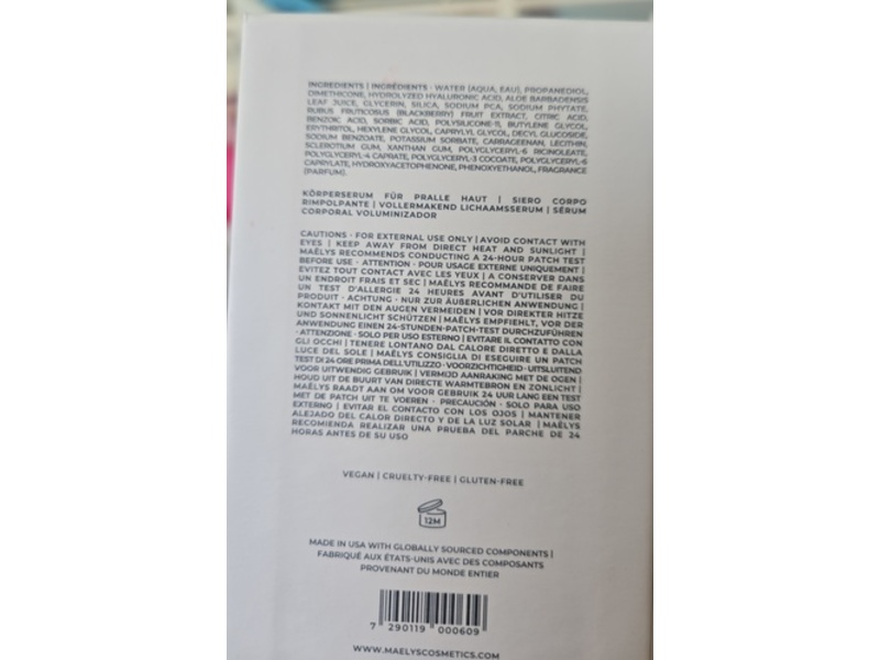 Maelys RE-VAMP Plumping Body Serum, 3.5 oz/100 g