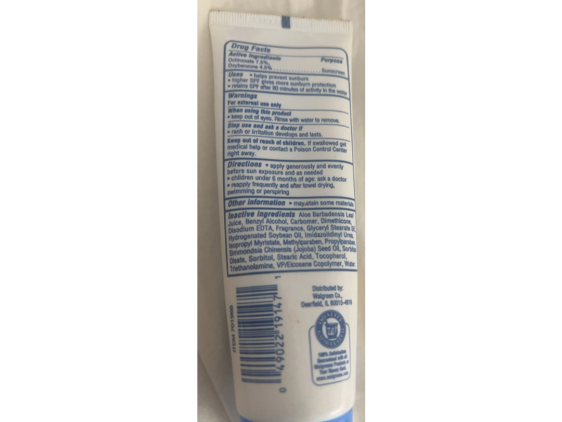 Walgreens SPF 15 Sunscreen Lotion, Vitamin E & Aloe, 3 fl oz/89 mL