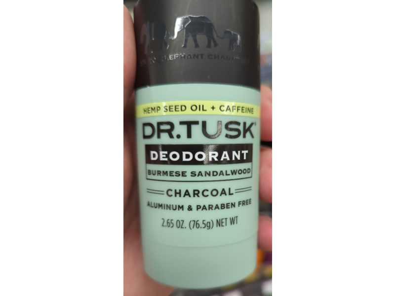 Dr.Tusk Deodorant, Charcoal, 2.65 oz