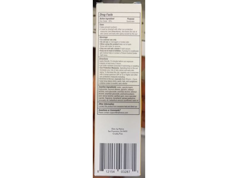 Native Mineral Face Lotion, Coconut & Pineapple, SPF 30, 1.7 fl oz/50 mL