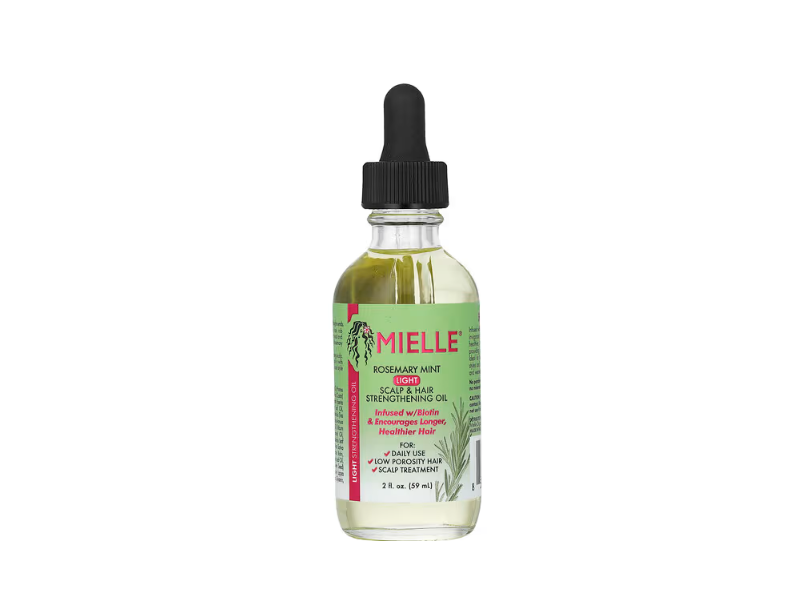 Mielle Scalp & Hair Strengthening Oil, Rosemary Mint, Light, 2 oz/59 mL