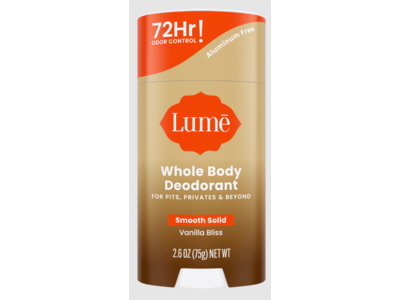 Lume Whole Body Deodorant, Vanilla Bliss, 2.6 oz/75 g