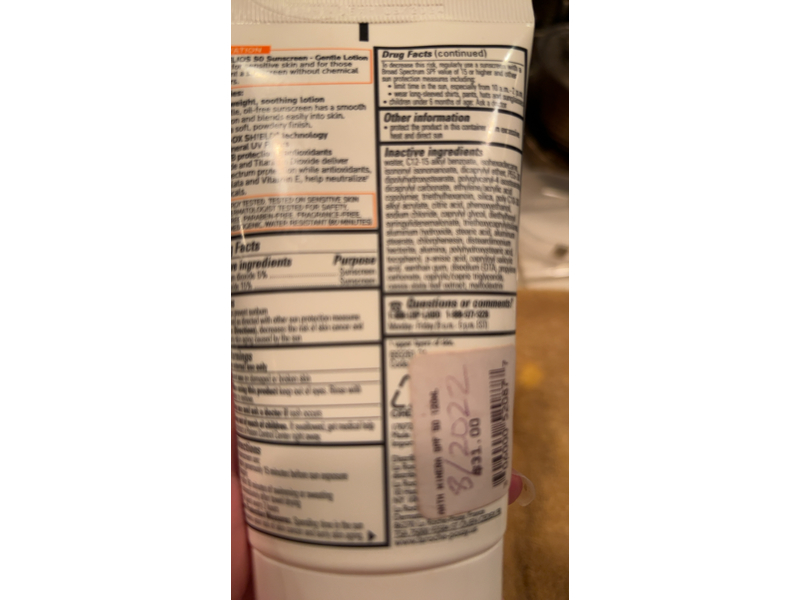 La Roche-Posay Mineral Sunscreen, SPF 50, 4 fl oz/120 mL