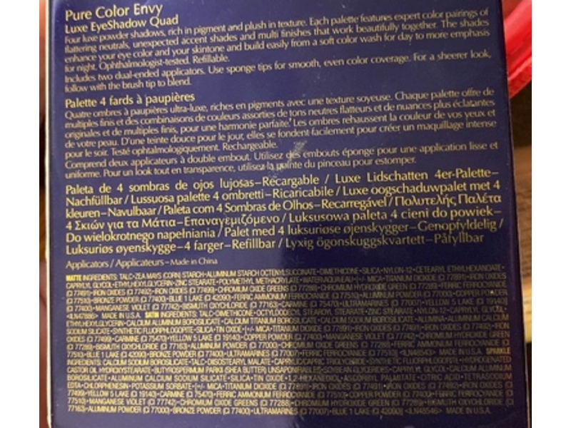 Estée Lauder Pure Color Envy Eyeshadow Quad Palette, 06 Metal Moss, 0.21 fl oz/6 g