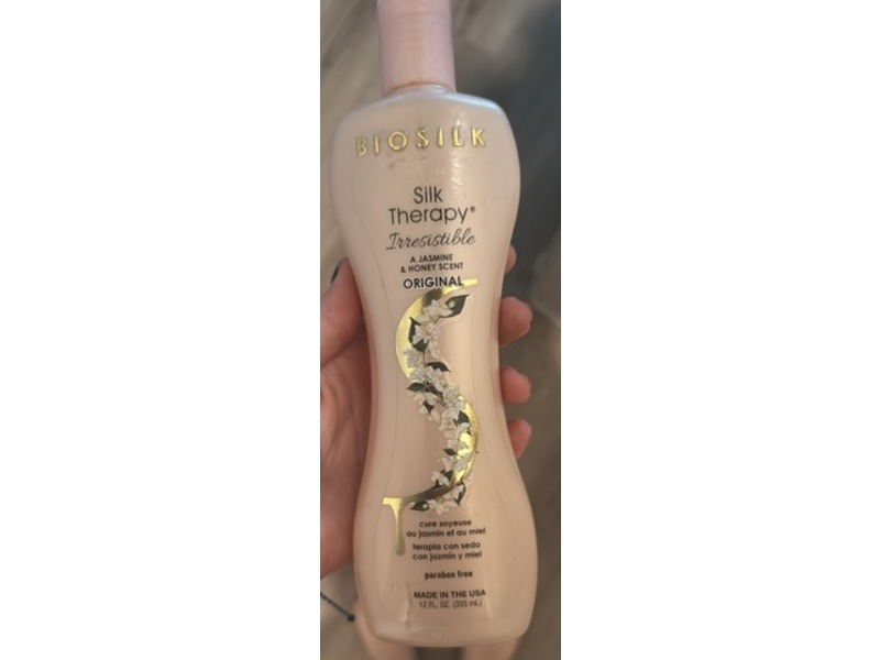 BioSilk Silk Therapy Irresistible Original, Jasmine & Honey Scent, 12 fl oz/355 mL
