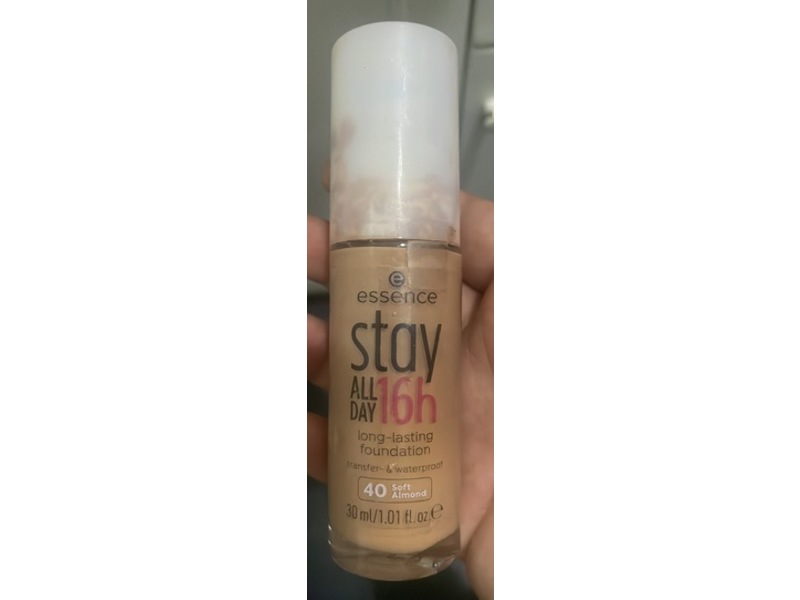Essence Stay All Day Long Lasting Foundation, 40 Soft Almond, 1.01 fl oz/30 mL