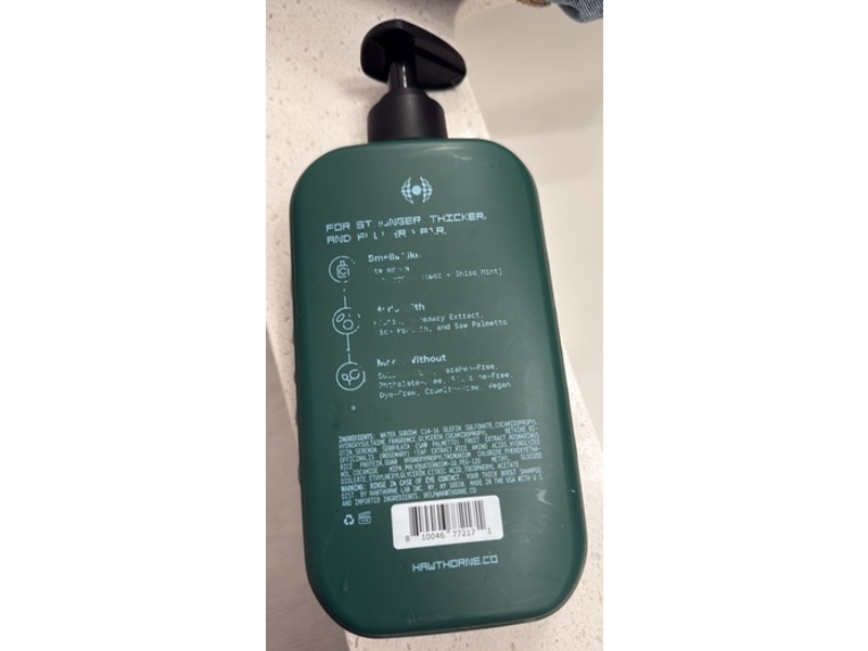 Hawthorne Thick Boost Shampoo, Biotin + Rosemary Extract, 16 fl oz/473 mL