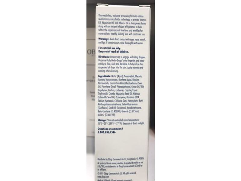 Obagi Medical Daily Hydro-Drops Facial Serum, 1 fl oz/30 ml