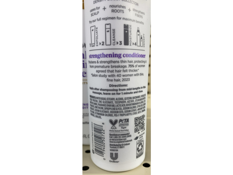 Dove Scalp + Hair Therapy Strengthening Conditioner, Vitamin & Zinc, 9.25 fl oz/273 mL