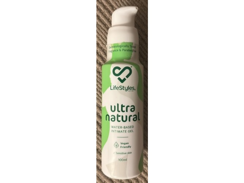 LifeStyles Ultra Natural Water-Based Intimate Gel, 100 mL