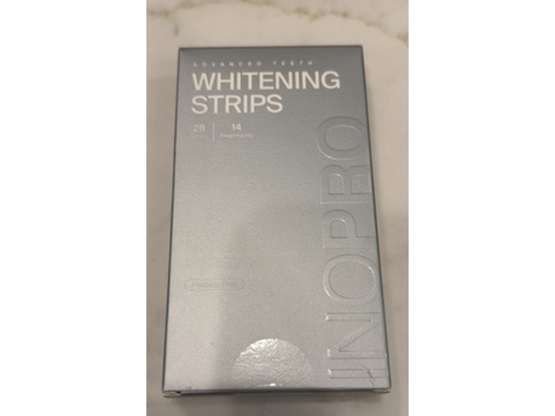 InoPro Advanced Teeth Whitening Strips Kit, Peroxide Free, 28 Count