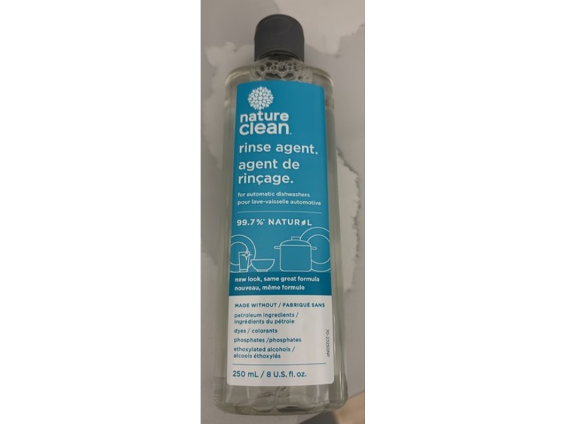 Nature Clean Rinse Aid Liquid Dish Soap, 8 fl oz/250 mL