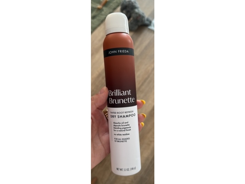 John Frieda Tinted Root Refresh Dry Shampoo, Brilliant Brunette, 5.1 oz/145 g