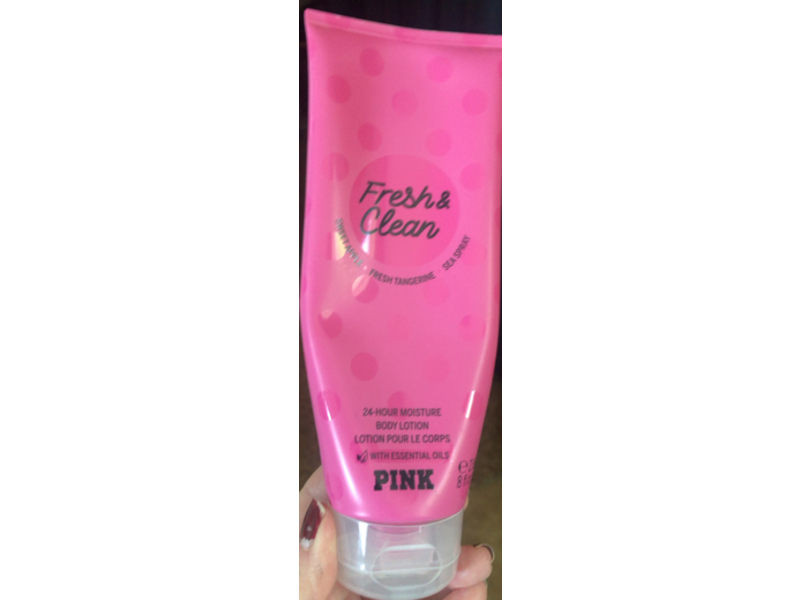 Pink Victoria's Secret Moisture Body Lotion, Fresh & Clean, 8 fl oz