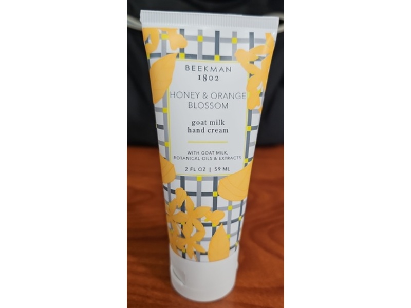 Beekman 1802 Goat Milk Hand Cream, Honey & Orange Blossom, 2 fl oz/59 mL