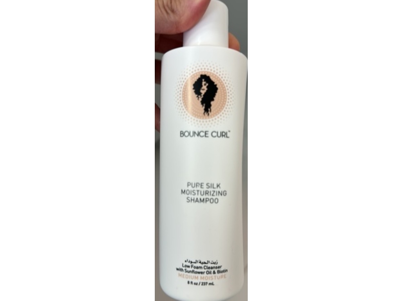 Bounce Curl Pure Silk Moisturizing Shampoo, Sunflower Oil & Biotin, 8 fl oz/237 mL
