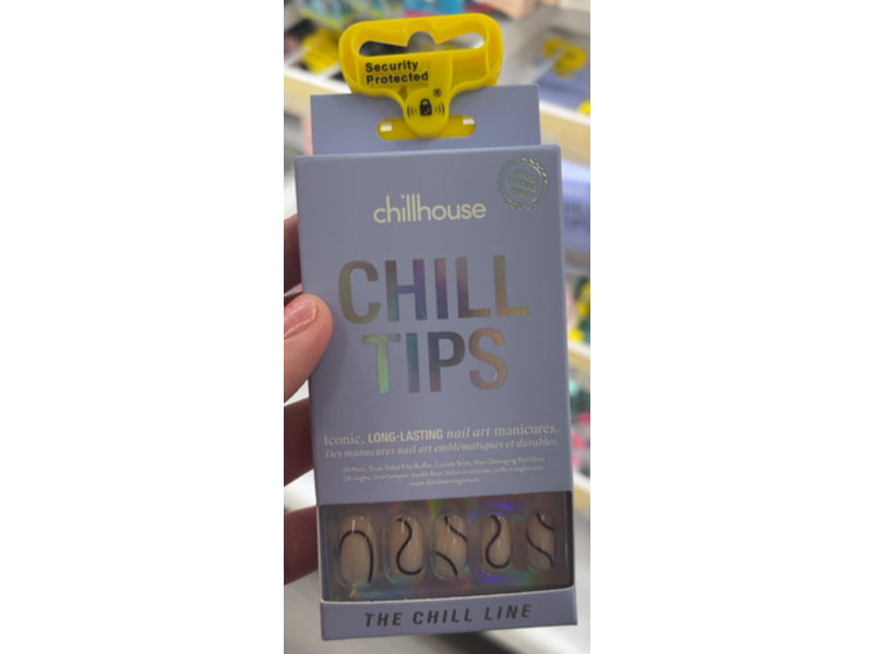 Chillhouse Chill Tips Press On Nail Art Kit, The Chill Line, 24 Count