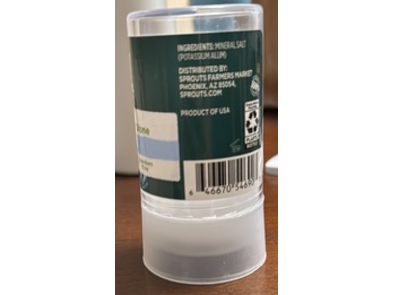 Real Root By Sprouts Mineral Salt Deodorant Stone, Unscented, 4.25 oz/120 g