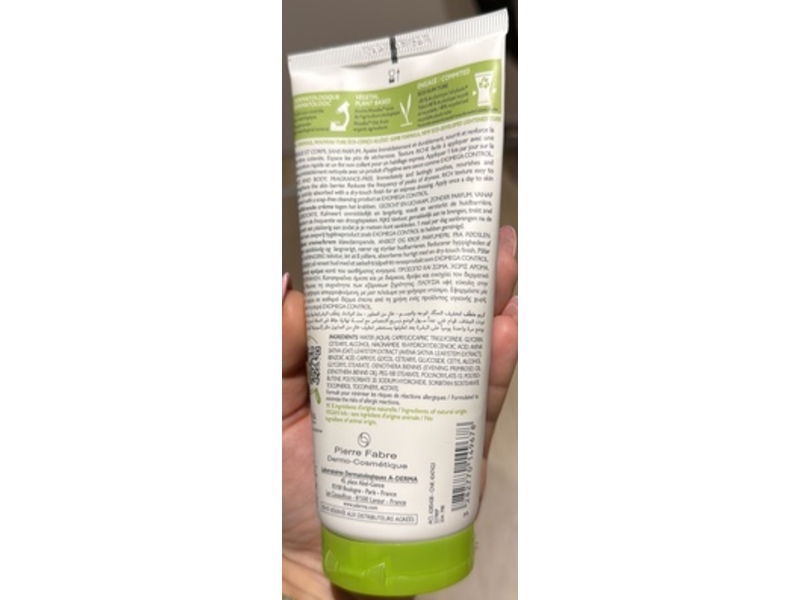 A-Derma Exomega Control Emolient Cream, 200 mL