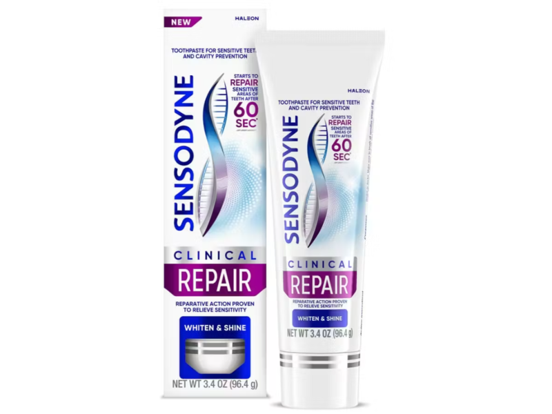 Sensodyne Clinical Repair White & Shine Toothpaste, 3.4 oz/96.4 g