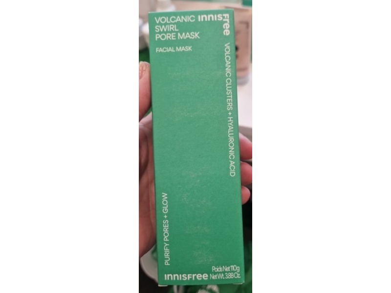 Innisfree Volcanic Swirl Facial Pore Mask, Volcanic Clusters + Hyaluronic Acid, 3.88 oz/110 g