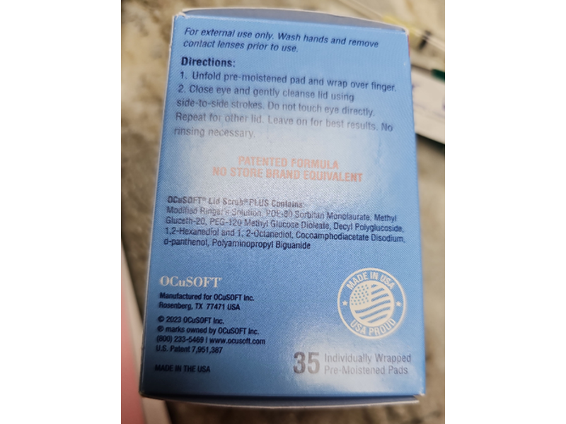 Ocusoft Lid Scrub Plus Eyelid Cleanser, 35 Count