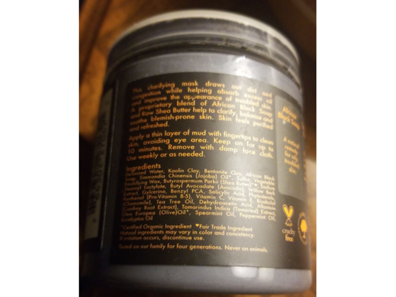 SheaMoisture Clarifying Mud Mask, Tamarind Extract & Tea Tree Oil, 6 fl oz/177 mL