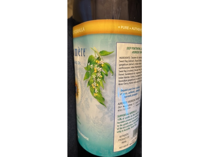Auromere Ayurvedic Massage Oil, 32 fl oz/946 mL