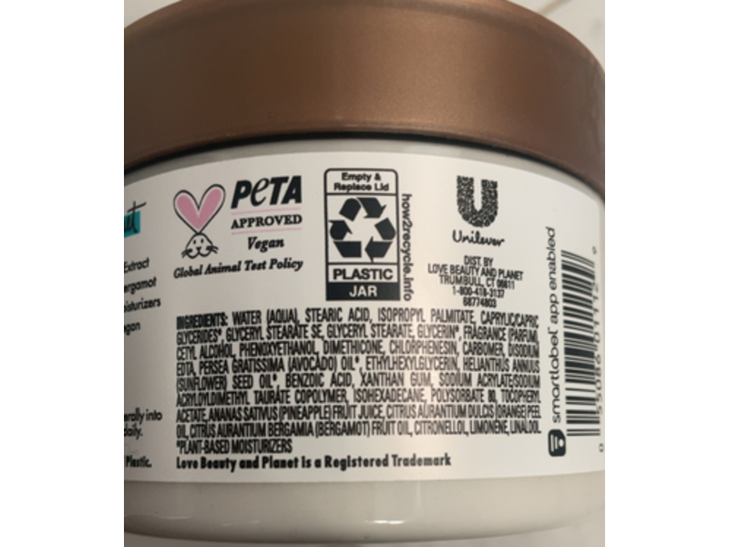 Love Beauty & Planet Beloved Pineapple & Papaya Body Cream, 10 oz