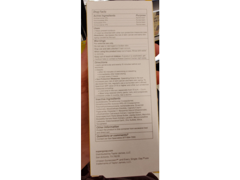 Supergoop! Unseen Sunscreen, SPF 40 PA+++, 2.5 oz/73.9 mL