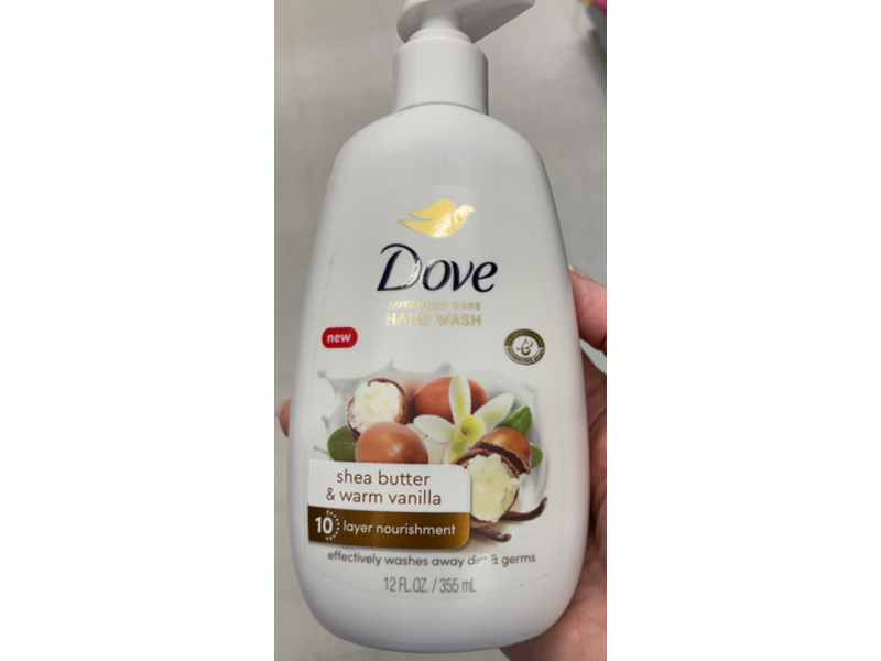 Dove Advanced Care Hand Wash, Shea Butter & Warm Vanilla, 12 fl oz/355 mL