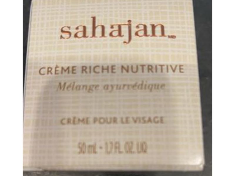 Sahajan Creme Riche Nutritive, 1.7 fl oz/50 mL