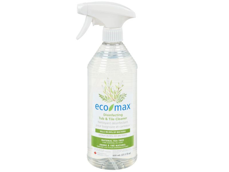 EcoMax Disinfecting Tub & Tile Cleaner, Natural Tea Tree, 27.1 fl oz/800 mL