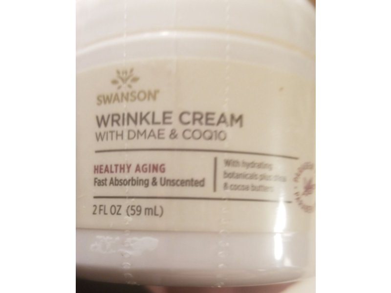 Swanson Wrinkle Cream Dmae '&' CoQ10, 2 fl oz/59 mL, Pack Of 2