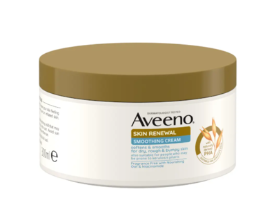 Aveeno Skin Renewal Smoothing Cream, Fragrance Free, 300 mL