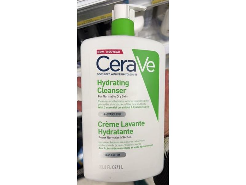 CeraVe Hydrating Cleanser, Normal to Dry Skin, 33.8 fl oz/1 L