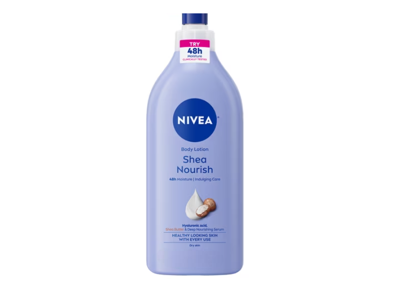 Nivea Shea Nourish Body Lotion, Shea Butter & Deep Moisture Serum, 13.5 fl oz/400 mL